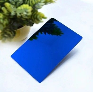 Blue trang trí Stainless thép tấm đĩa chải chải tóc satin rung cát nổ