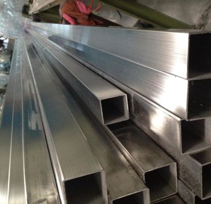 ASTM A312 201 Ống vuốt SS hình vuông HL bề mặt 6m chiều dài